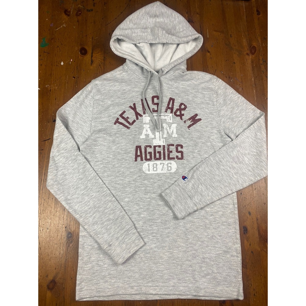 Champion Texas A&M Aggies Hoodie Grey Mens Size M Pullover Athletic Wear - Picture 3 of 8